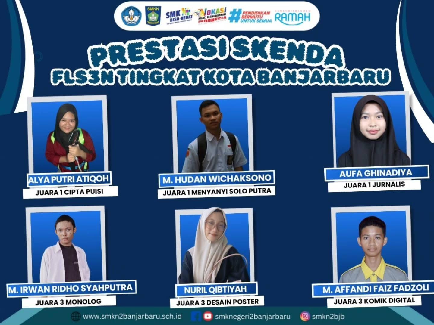 KREATIVITAS TANPA BATAS! SISWA SKENDA BORONG JUARA DI FLS3N TINGKAT KOTA BANJARBARU 2026