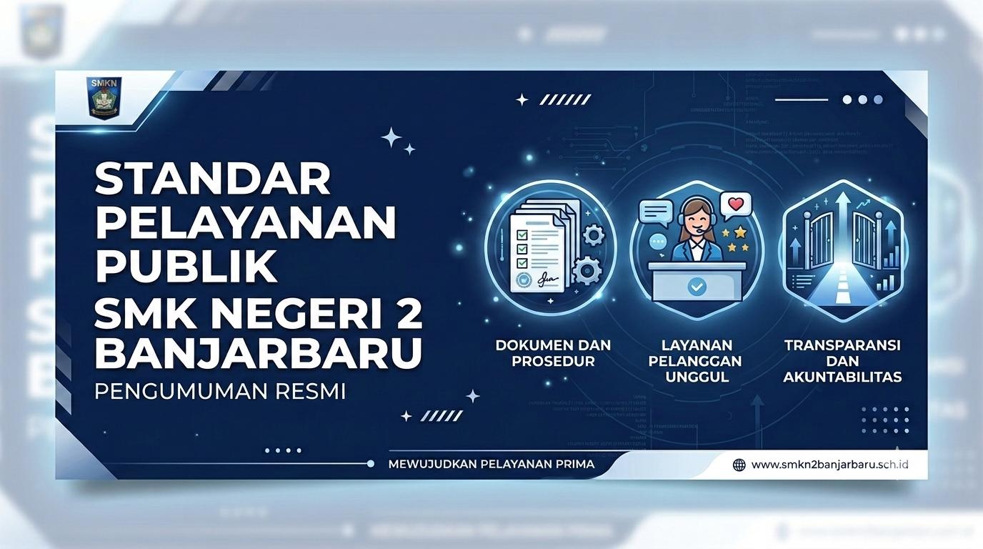 Wujudkan Layanan Transparan dan Akuntabel, SMKN 2 Banjarbaru Resmi Tetapkan Standar Pelayanan Publik